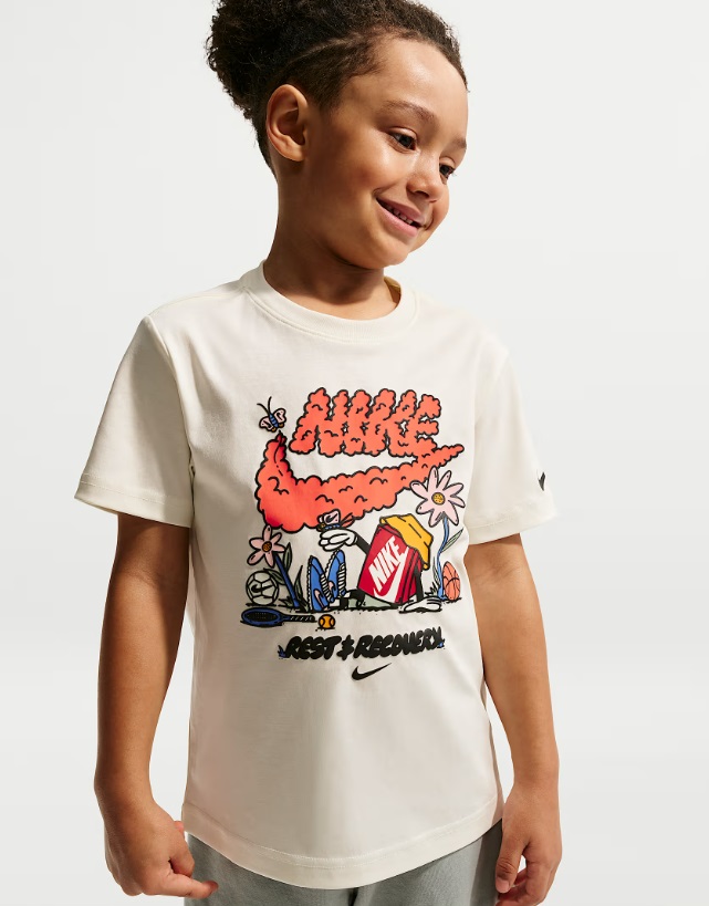 나이키키즈 토들러 슈박스 클라우드 로고 인터룩 반팔 티셔츠 