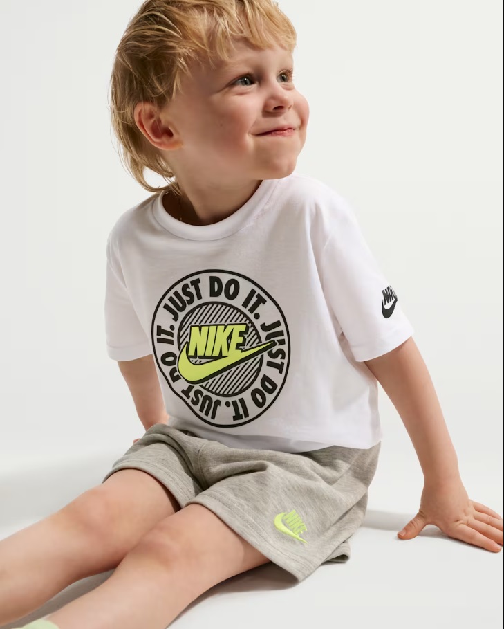 나이키키즈 베이비 서클 그래픽 반팔 반바지 쇼츠 세트 
